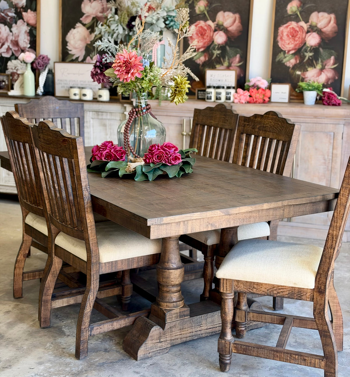 Ella 76" Dining Table Set With Chairs-Honeywood™