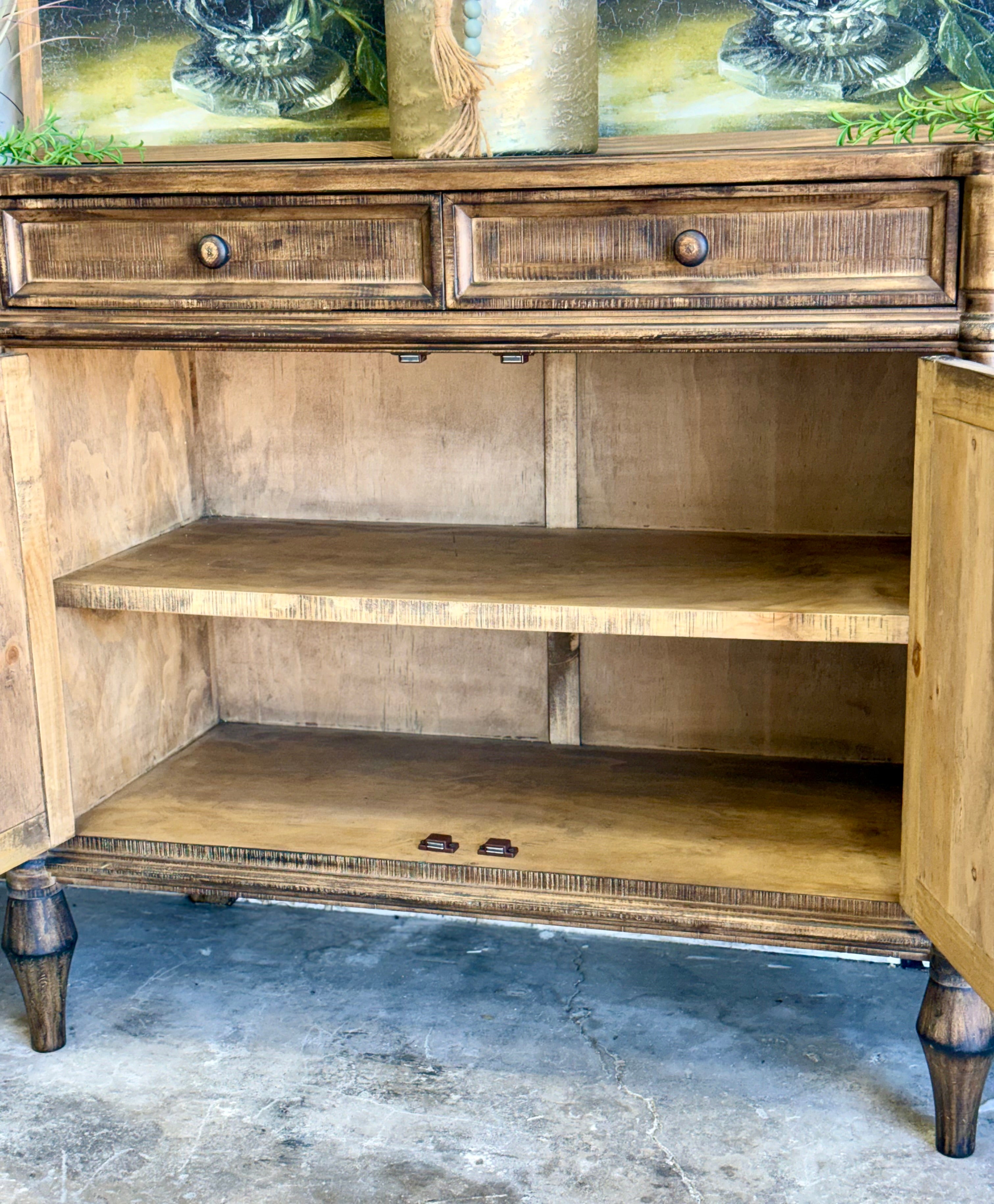 Celine 4 Door Console-Pecan