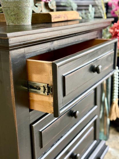 Charlotte 3-Drawer Nightstand-Handrubbed Black