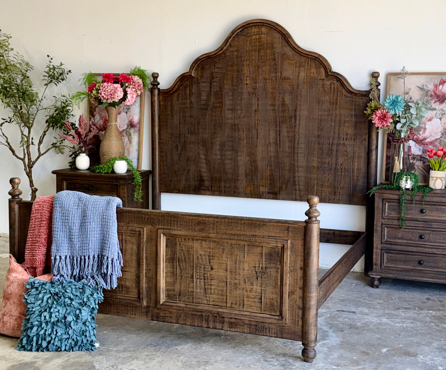 Adele King Bed- Honeywood