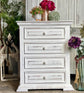 Charlotte 4 Drawer Oversized Nightstand-Whisper White