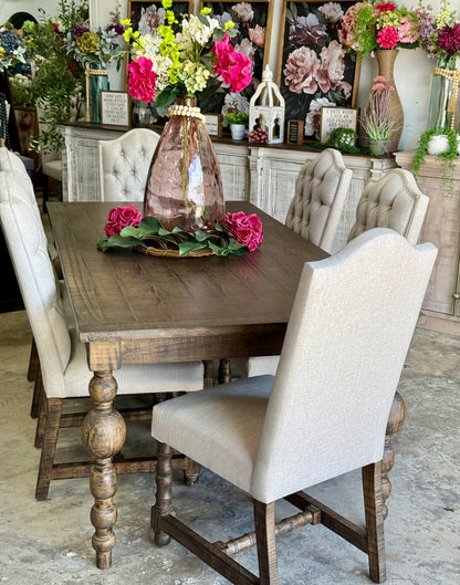 Sophie 7 Foot Dining Table With 6 Chairs-Honeywood™