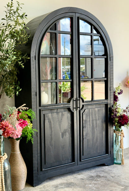 Tiffany Dome Vitrine-Black/Honeywood™