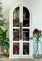 Libby Domed Vitrine- White Wheat/Cappuccino