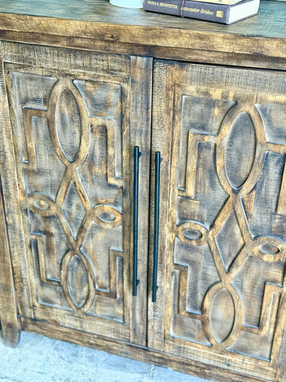 Ivy 4 Door Console-Pecan