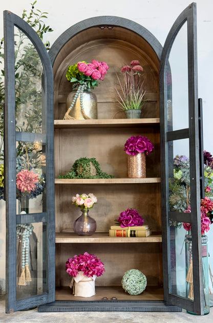 Libby Domed Vitrine- Blue Dusk/Cappuccino