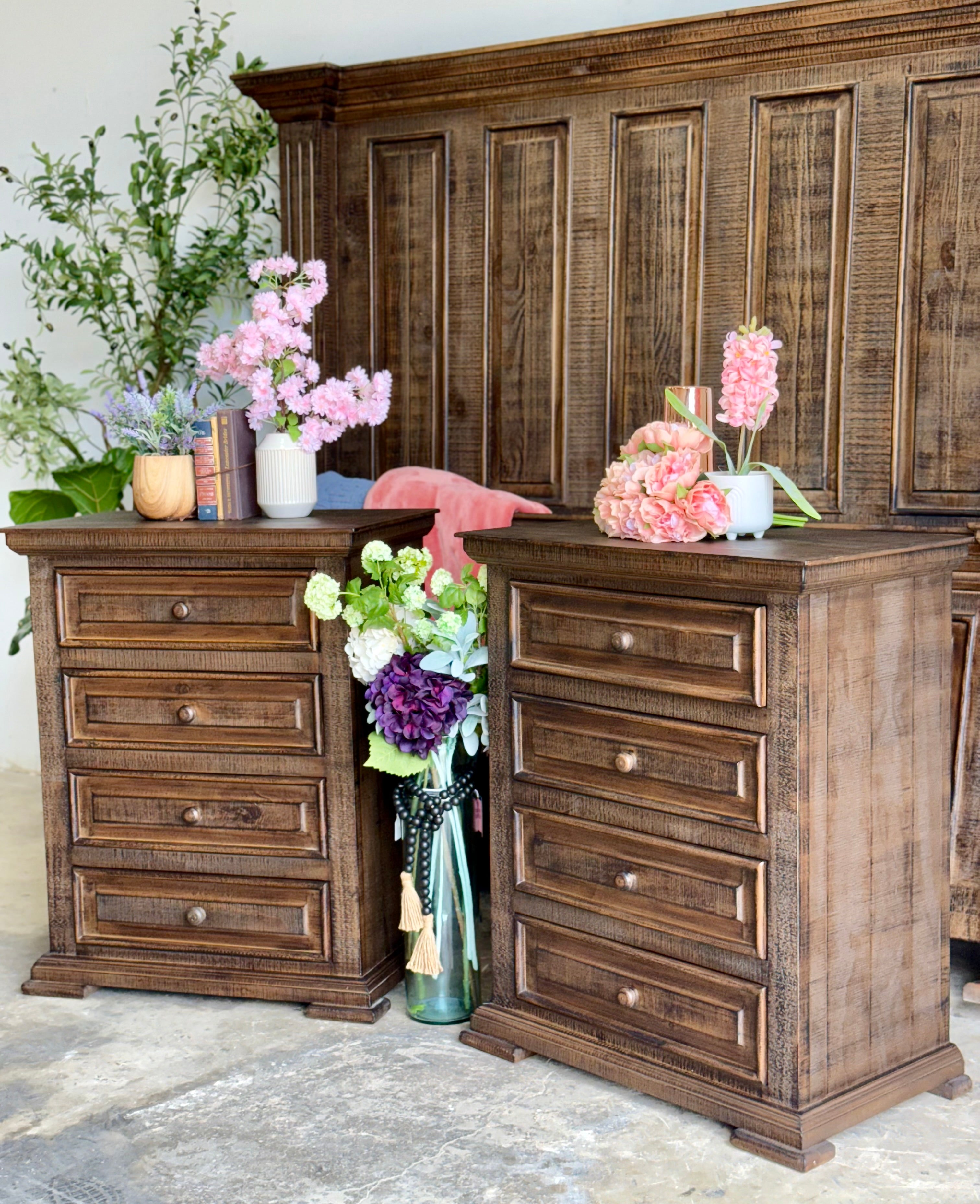 Charlotte 4 Drawer Oversized Nightstand-Honeywood™
