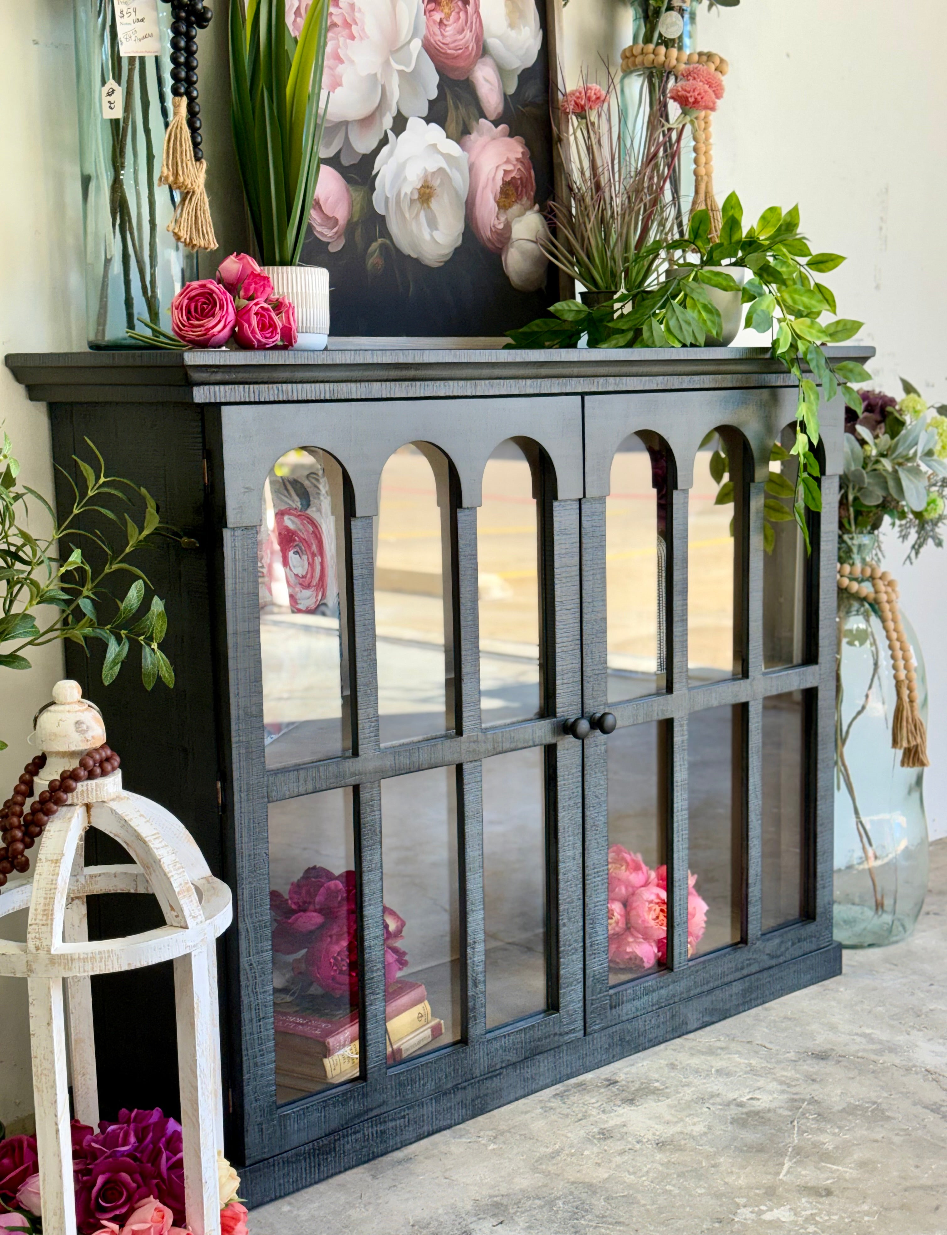 Gia 2 Door Console-Blue Dusk/Cappuccino