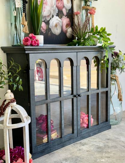 Gia 2 Door Console-Blue Dusk/Cappuccino