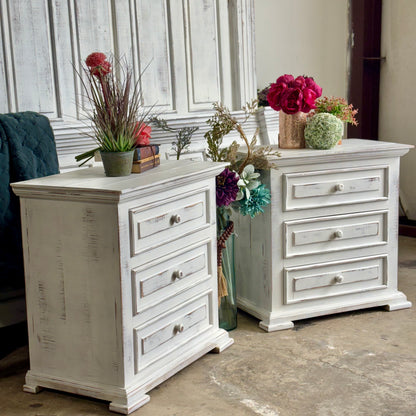 Charlotte 3-Drawer Nightstand-Whisper White