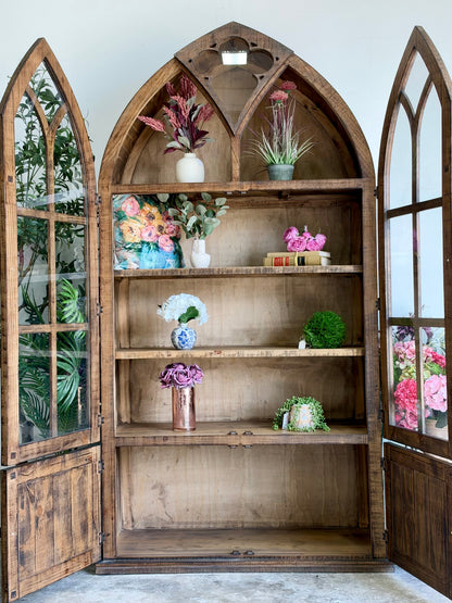 Cathedral Dome Vitrine-Honeywood