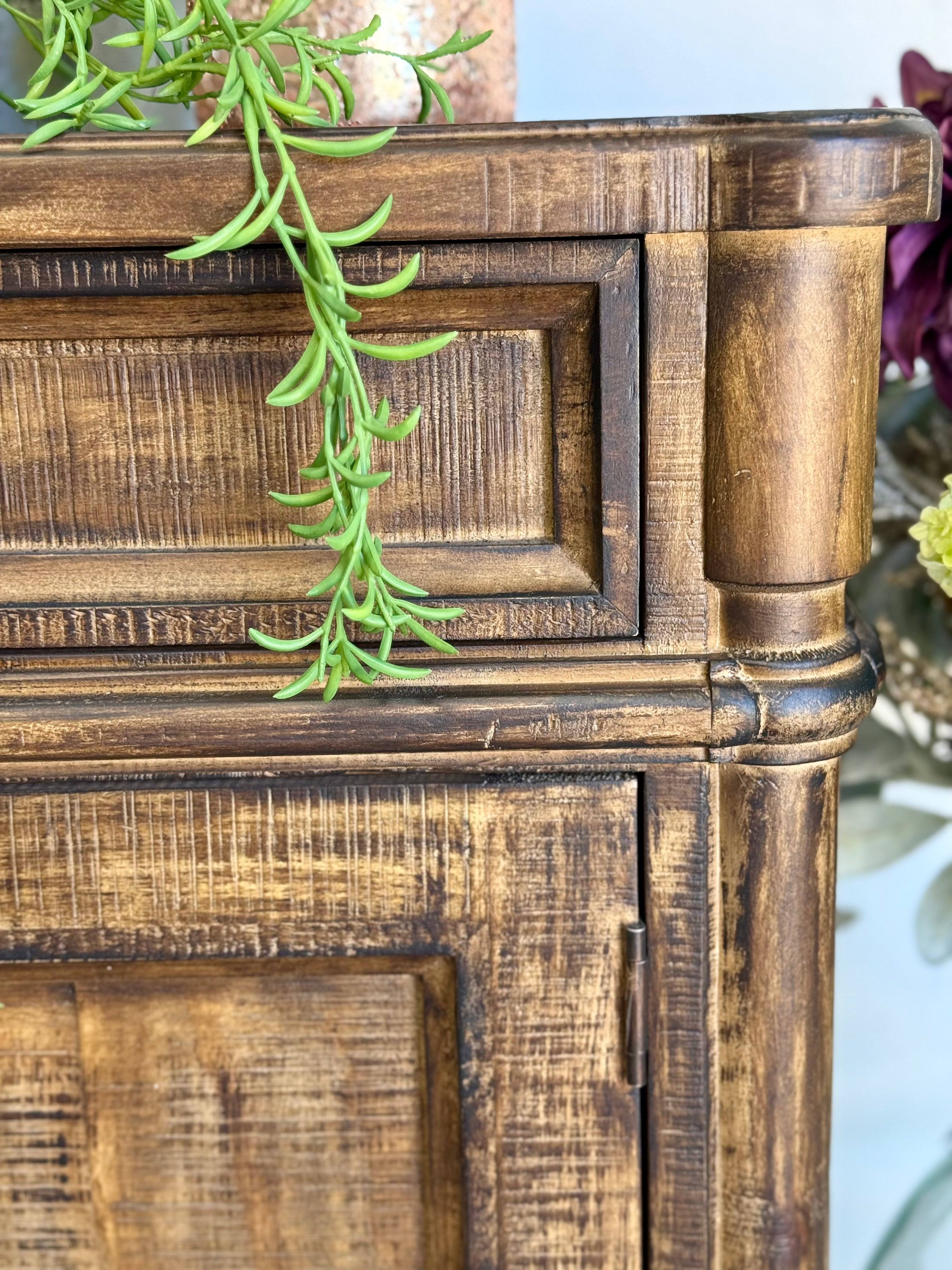 Celine 4 Door Console-Pecan