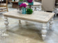 Sophie Coffee Table-White Wheat/Sandstone