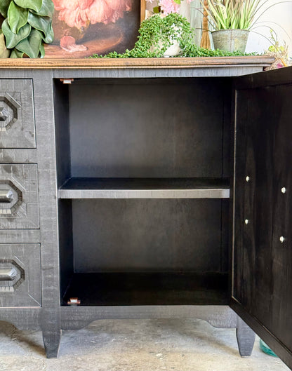 Cora Console-Black/Honeywood™