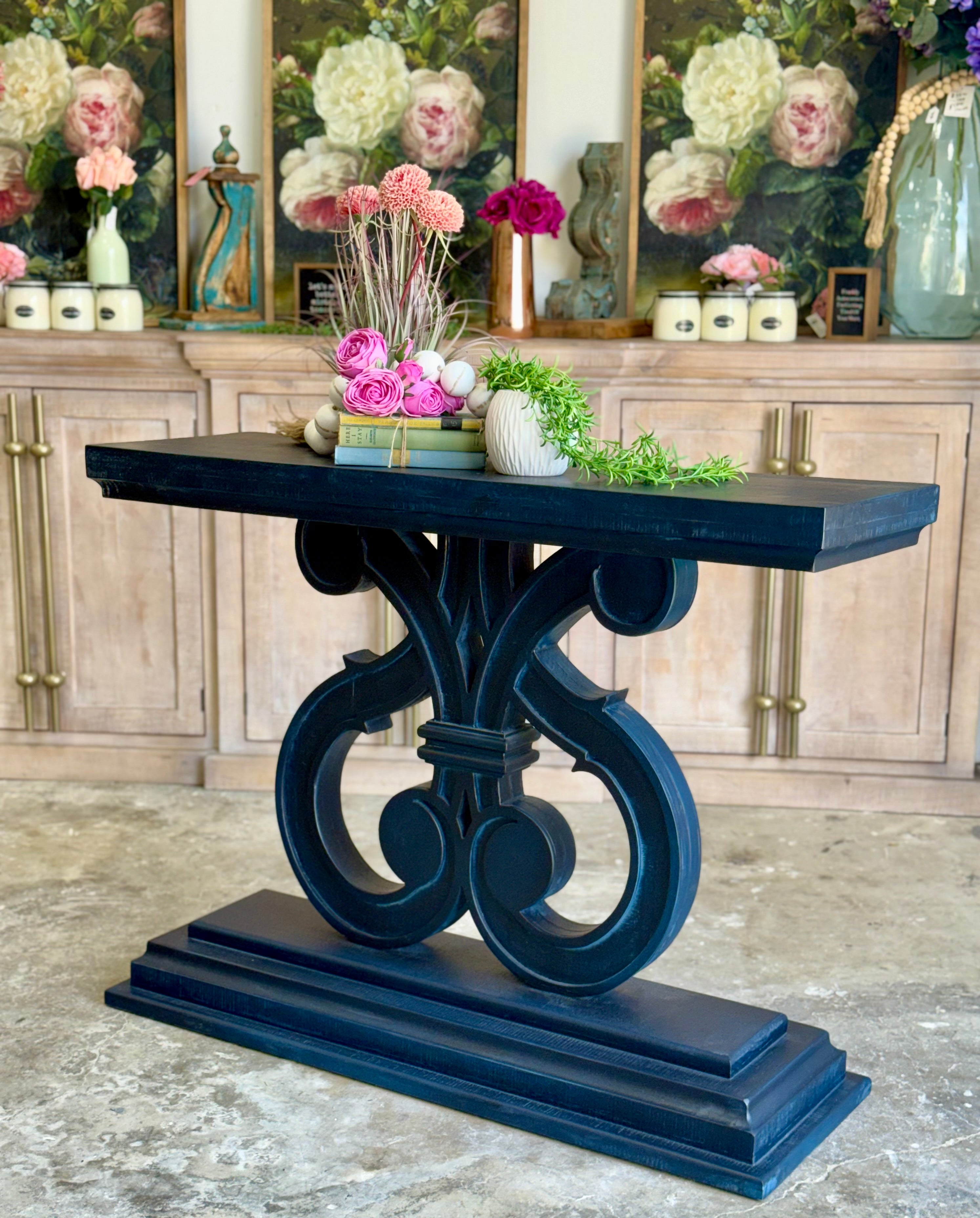 Harp Entryway-Deep Blue