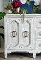 Cora Console-White Wheat/Gold