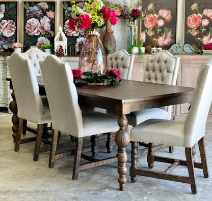 Sophie 7 Foot Dining Table With 6 Chairs-Honeywood™