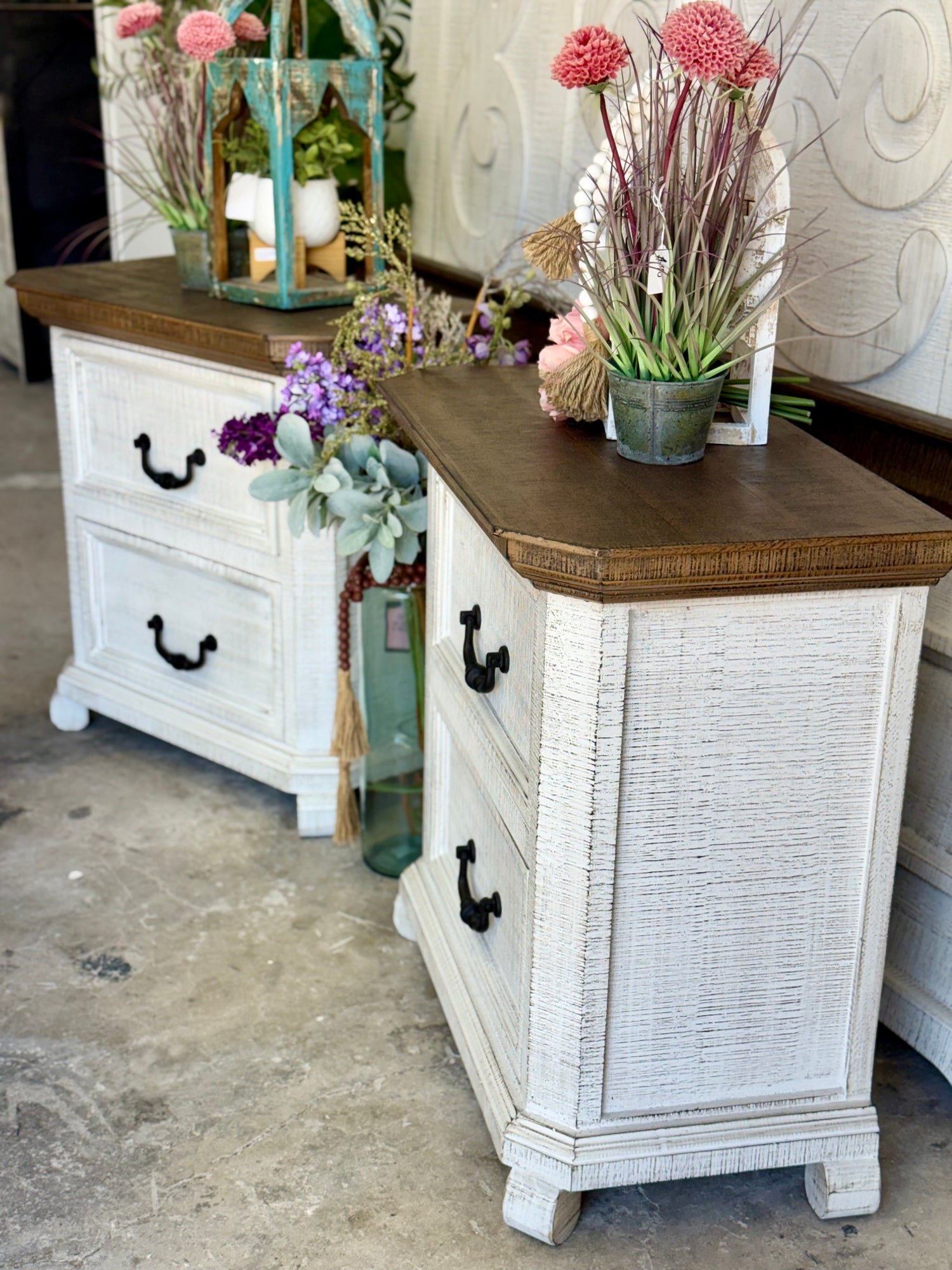 Harper Nightstand- White Wheat/Honeywood™