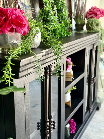 BLAKELY 4 Door Console-Handrubbed Black