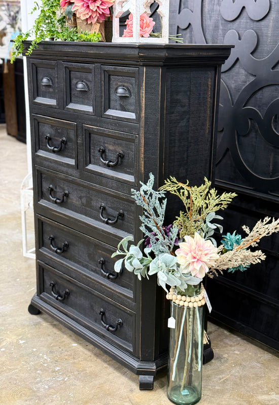 Harper Chest of Drawers- Handrubbed Black