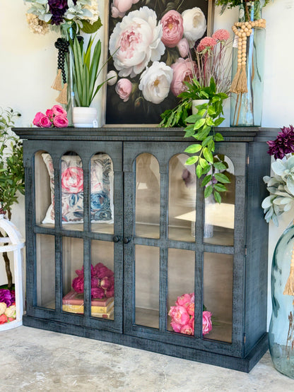 Gia 2 Door Console-Blue Dusk/Cappuccino