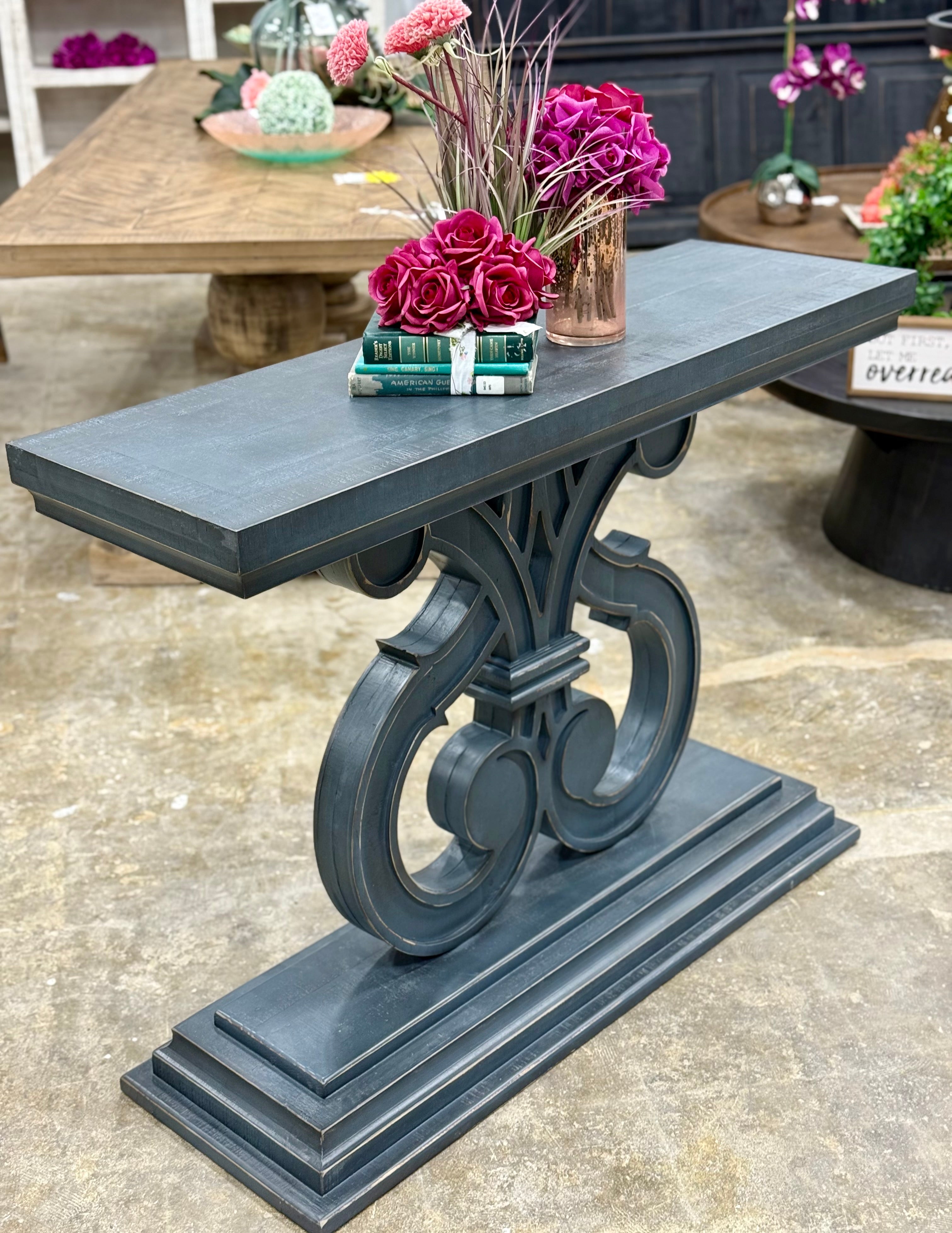 Harp Entryway Table-Blue Haze™