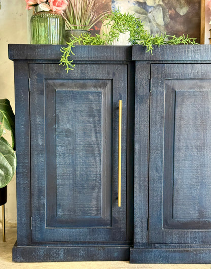 Cyra 4 Door Console-Deep Blue/Gold