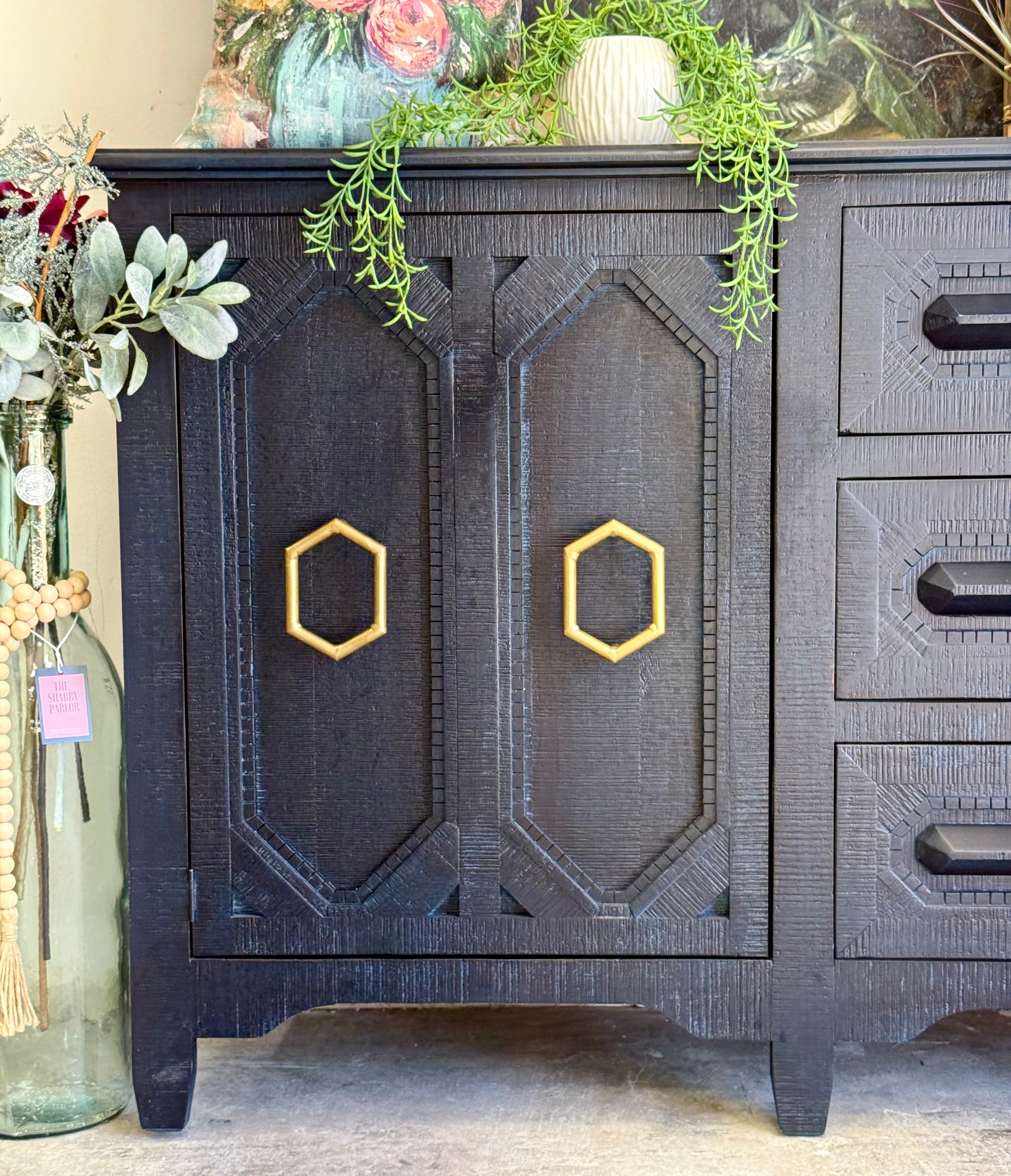 Cora Console-Deep Blue/Gold™