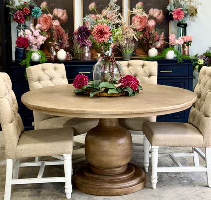 Lilly 60" Round Table-Cappaccino