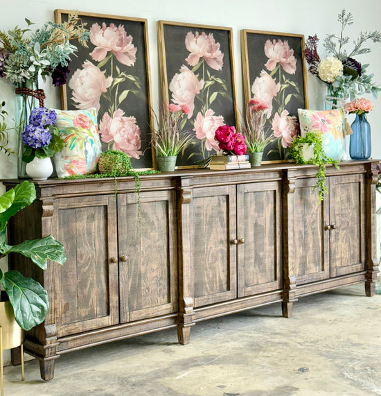 Allison 108" 6 Door Console-Honeywood