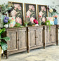 Allison 108" 6 Door Console-Honeywood