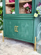 Paisley Curved Vitrine-Briarwood/Cappuccino