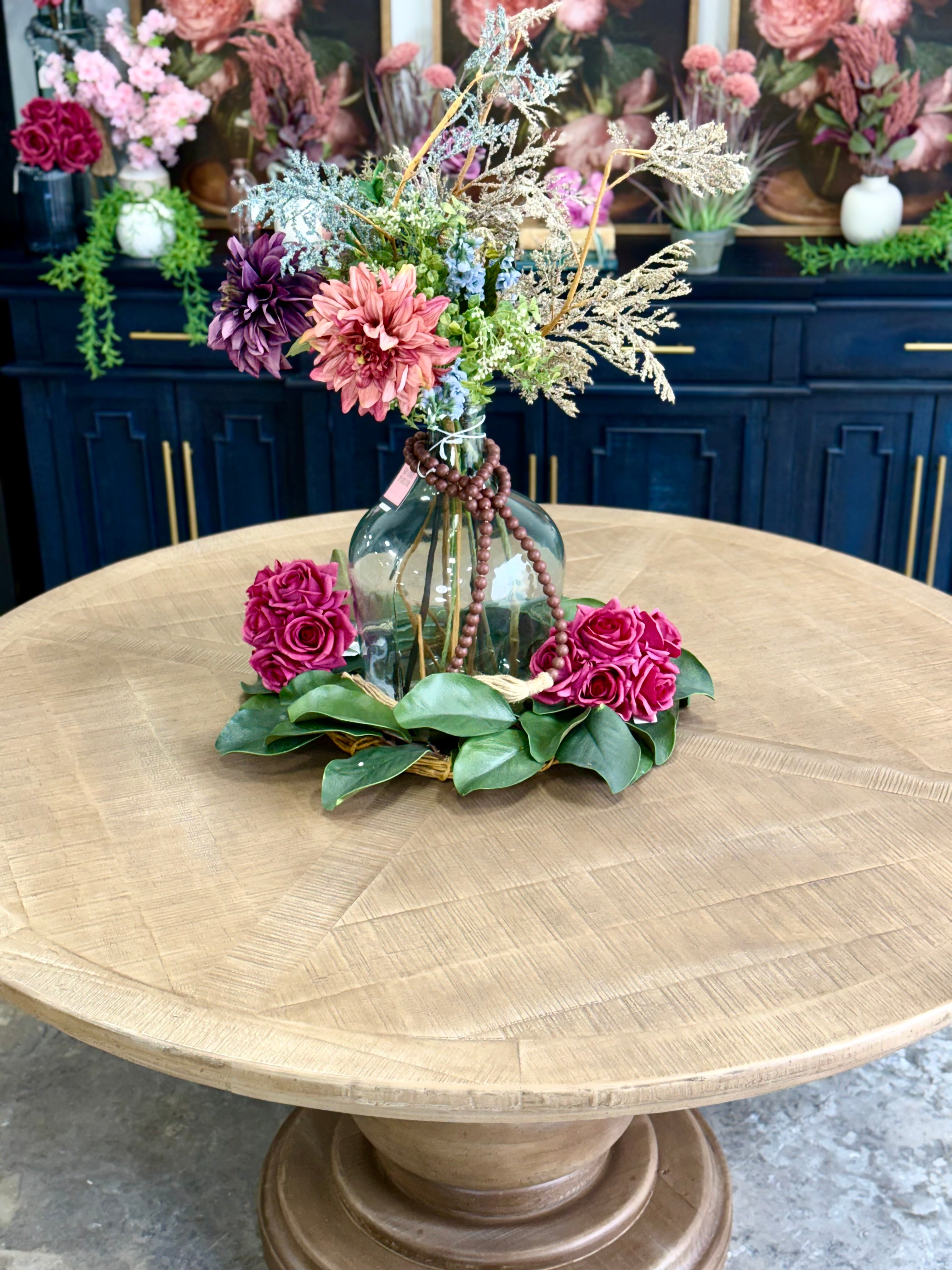 Lilly 60" Round Table-Cappaccino