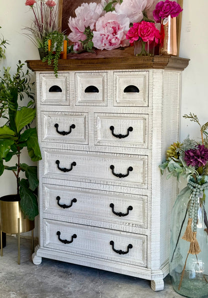 Harper Chest of Drawers- White Wheat/Honeywood™