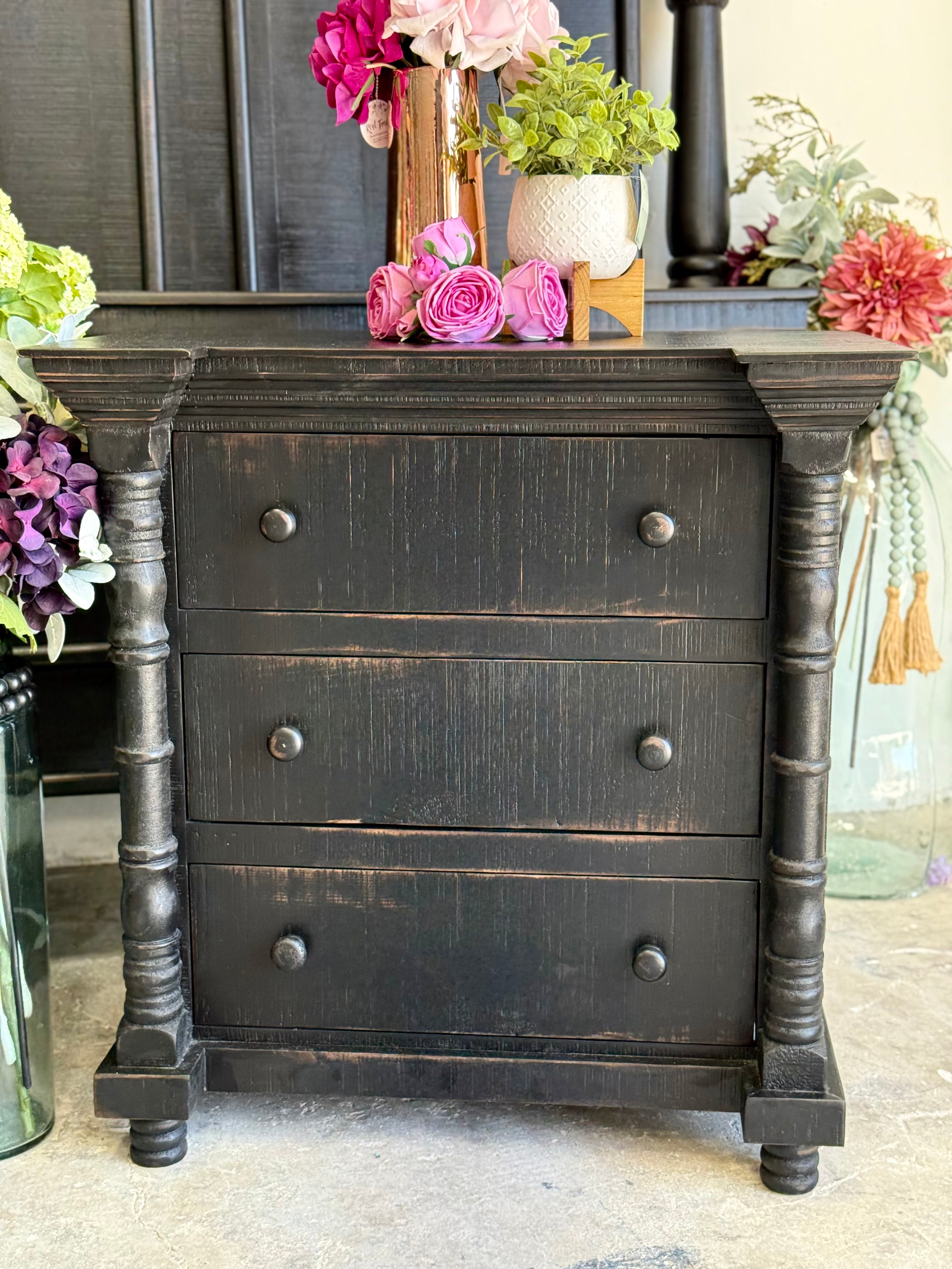 Madison Nightstand-Handrubbed Black