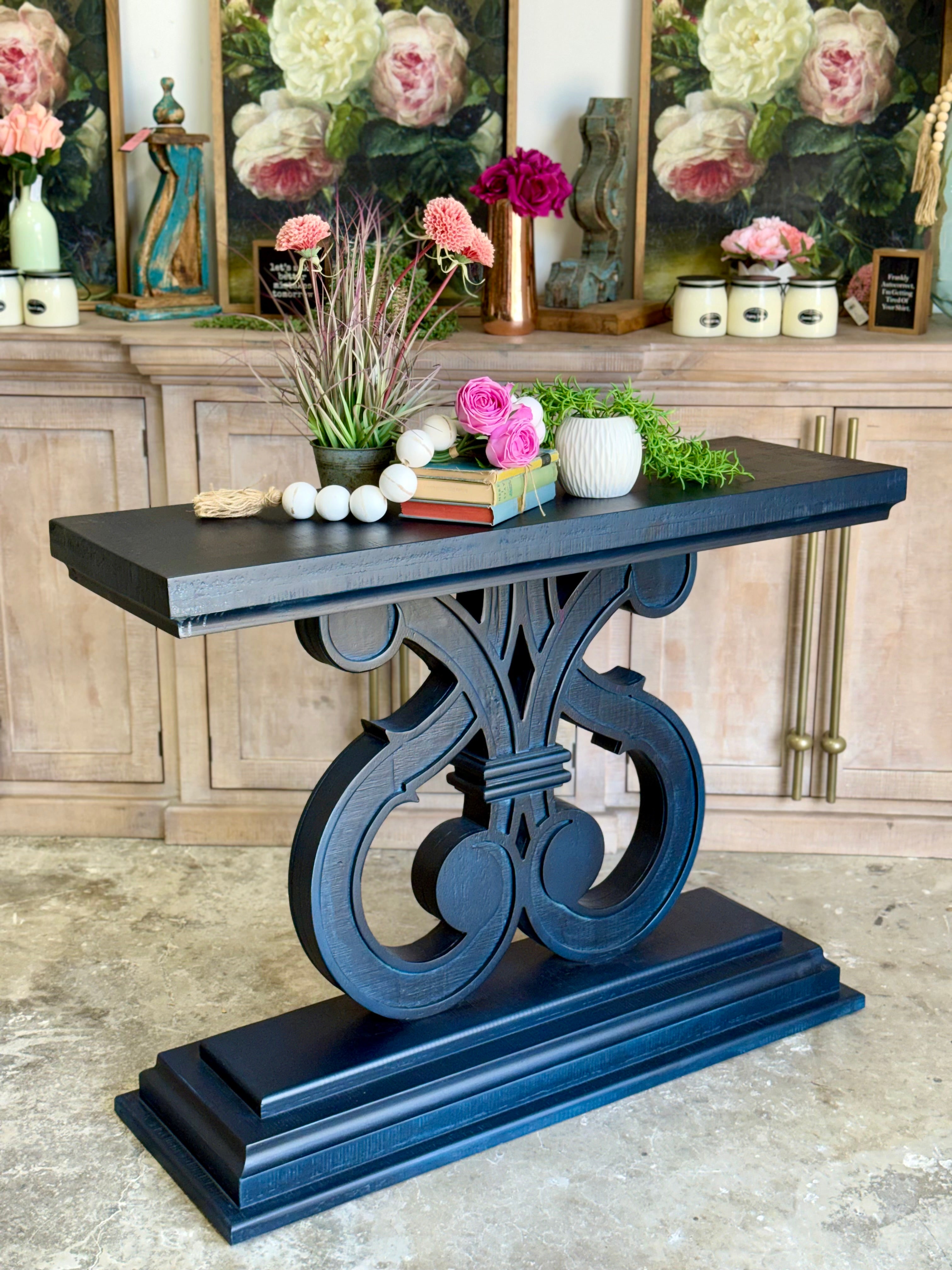 Harp Entryway-Deep Blue