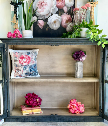 Gia 2 Door Console-Blue Dusk/Cappuccino