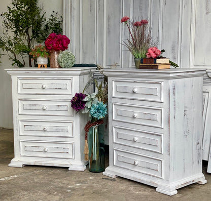 Charlotte 4 Drawer Oversized Nightstand-Whisper White