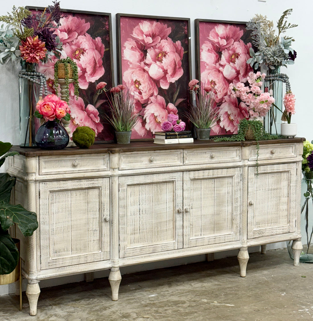 Celine 4 Door Console-Toasted Wheat/Honeywood™