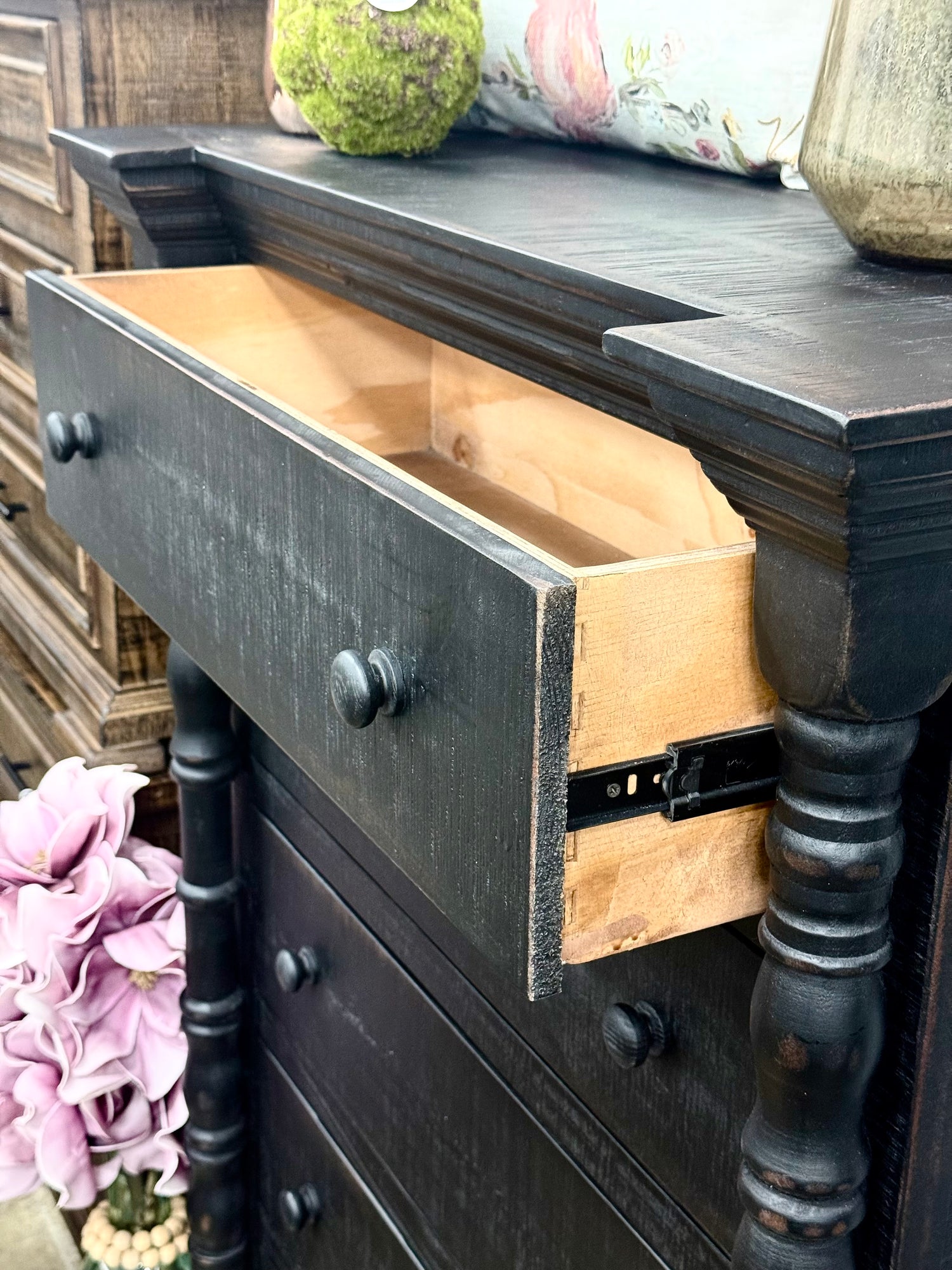 Madison Chest of Drawer-Handrubbed Black