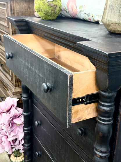 Madison Chest of Drawer-Handrubbed Black