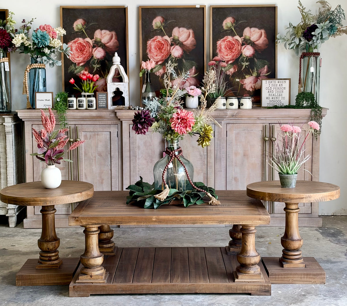 Brooklyn Round Side Table-Timber
