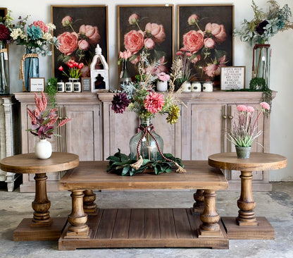 Brooklyn Round Side Table-Timber
