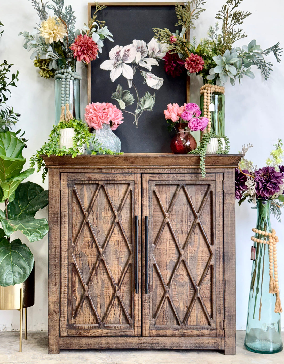 Grace 2 Door Cabinet-Pecan