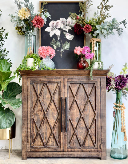 Grace 2 Door Cabinet-Pecan