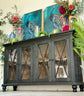 Maya 4-Door Console-Black/Pecan