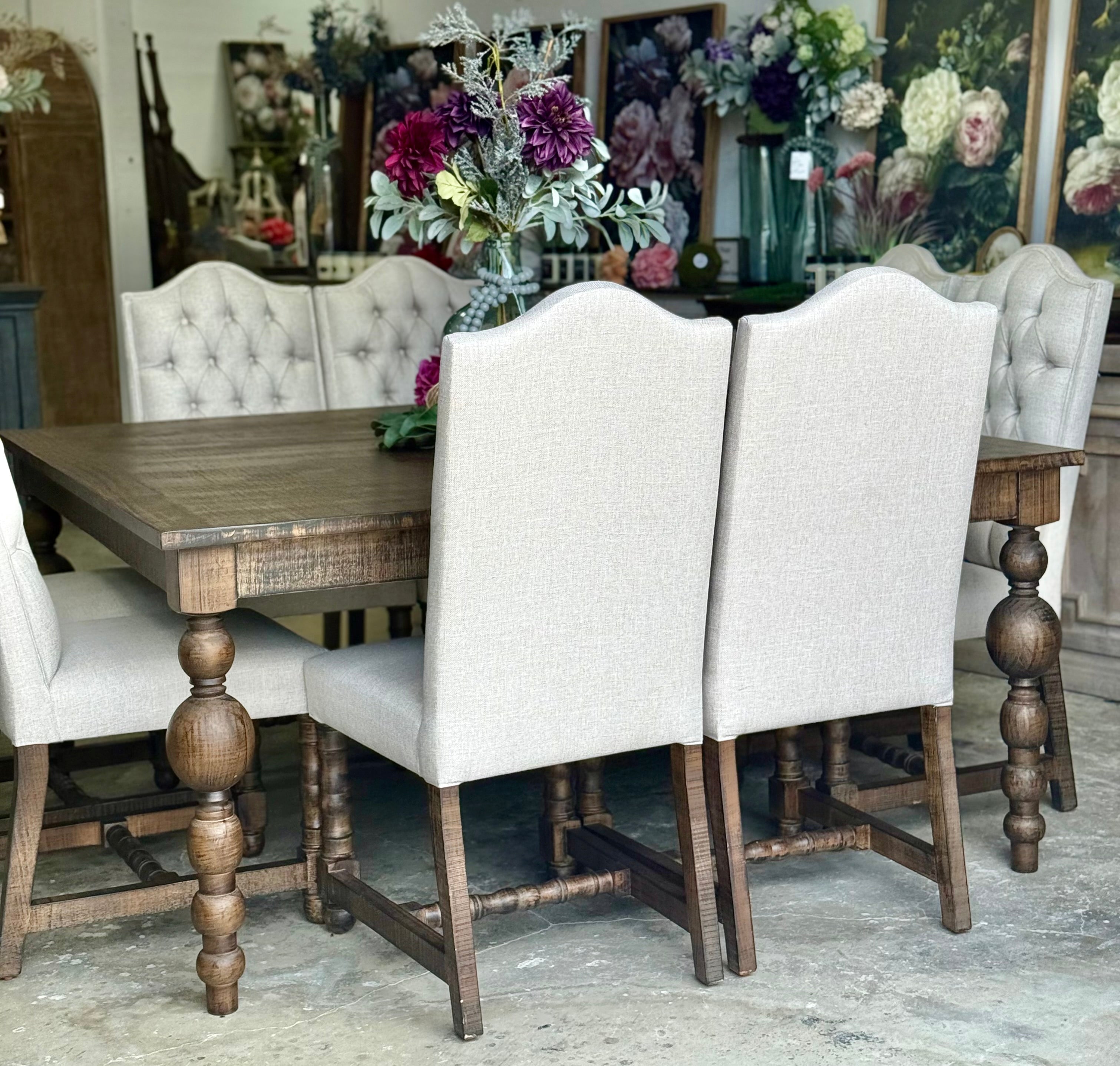 Sophie 66" Squared Dining Table Set With 8 Chairs-Honeywood™