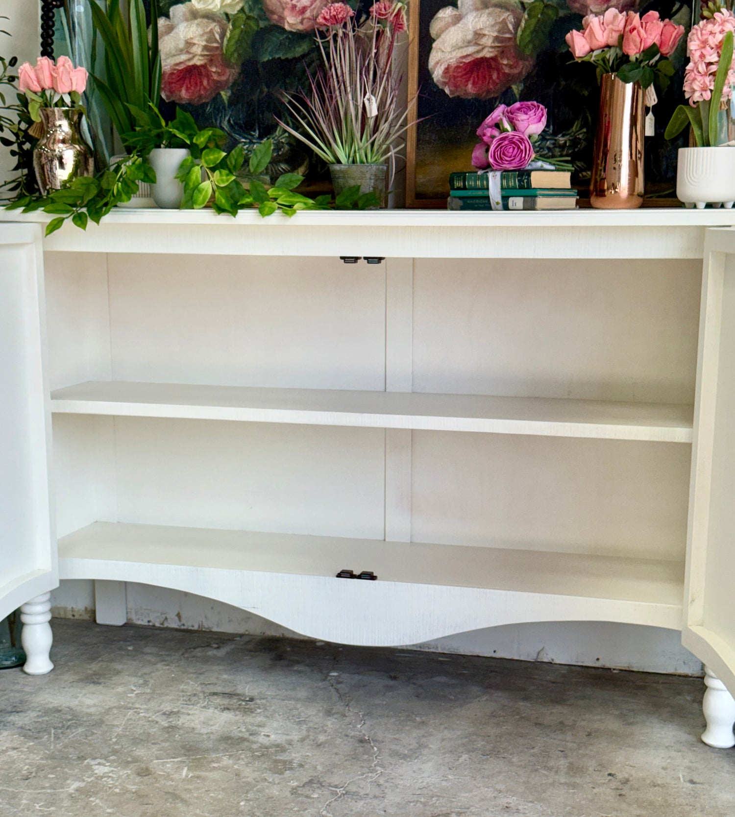 Natty Console- Frosted Linen