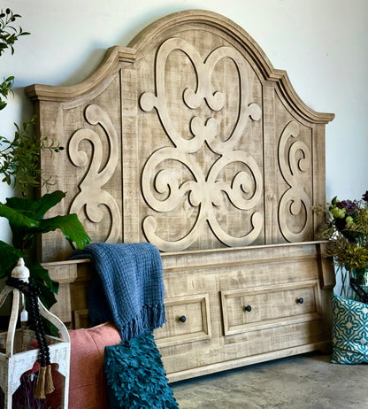 Harper Curved King-Cappuccino