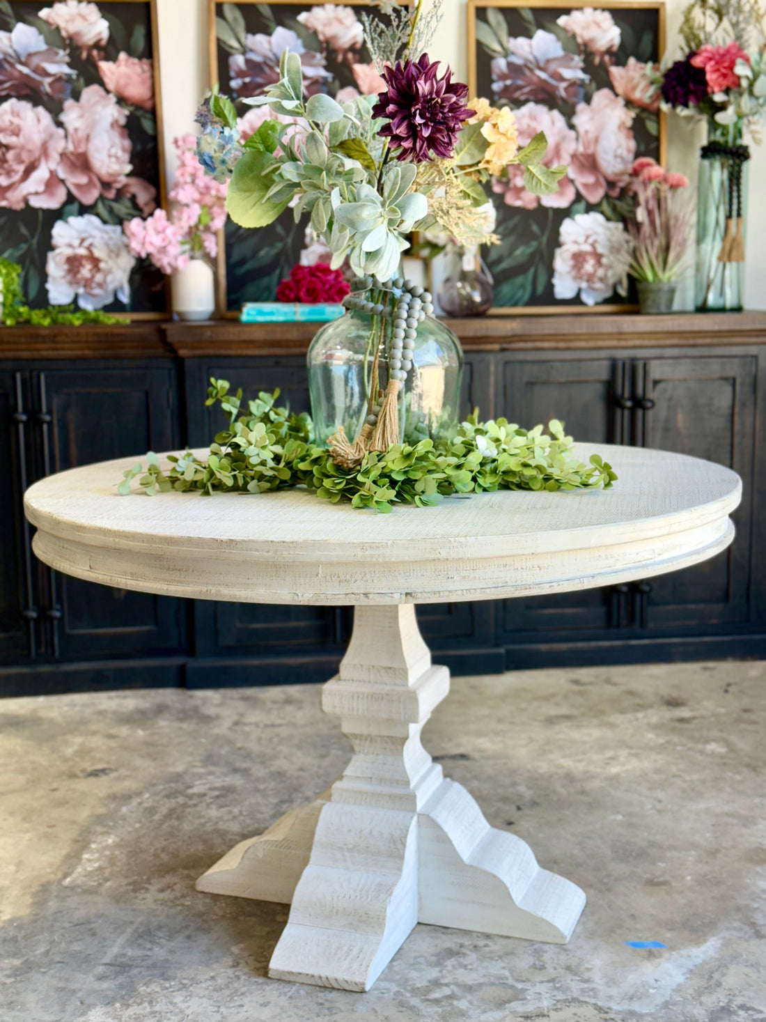 Callie 48&quot; Round Table-White Wheat